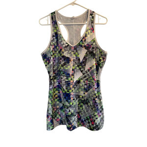 FILA Activewear Tank Top Womens LARGE Multicolor Summer Pickleball Aerobics Jog